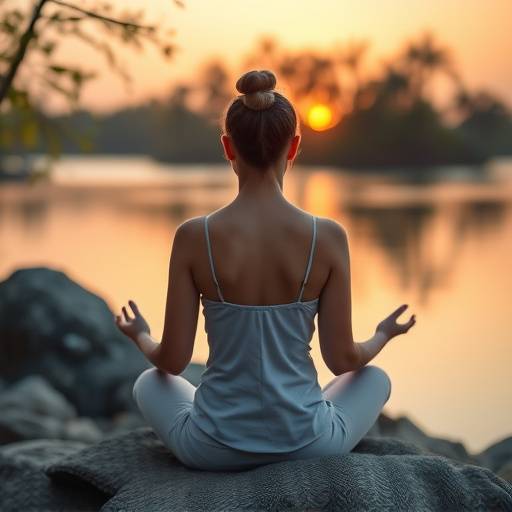 A person meditating in a peaceful setting to manage stress