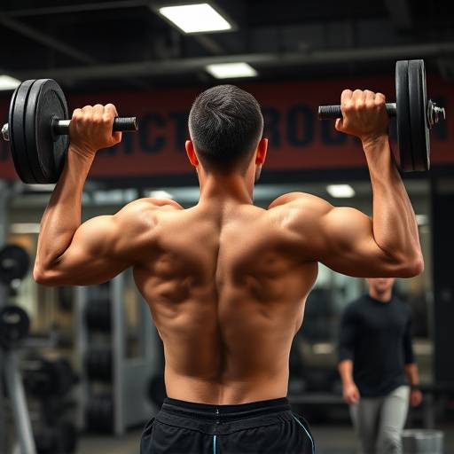 Person lifting dumbbells during a strength training workout